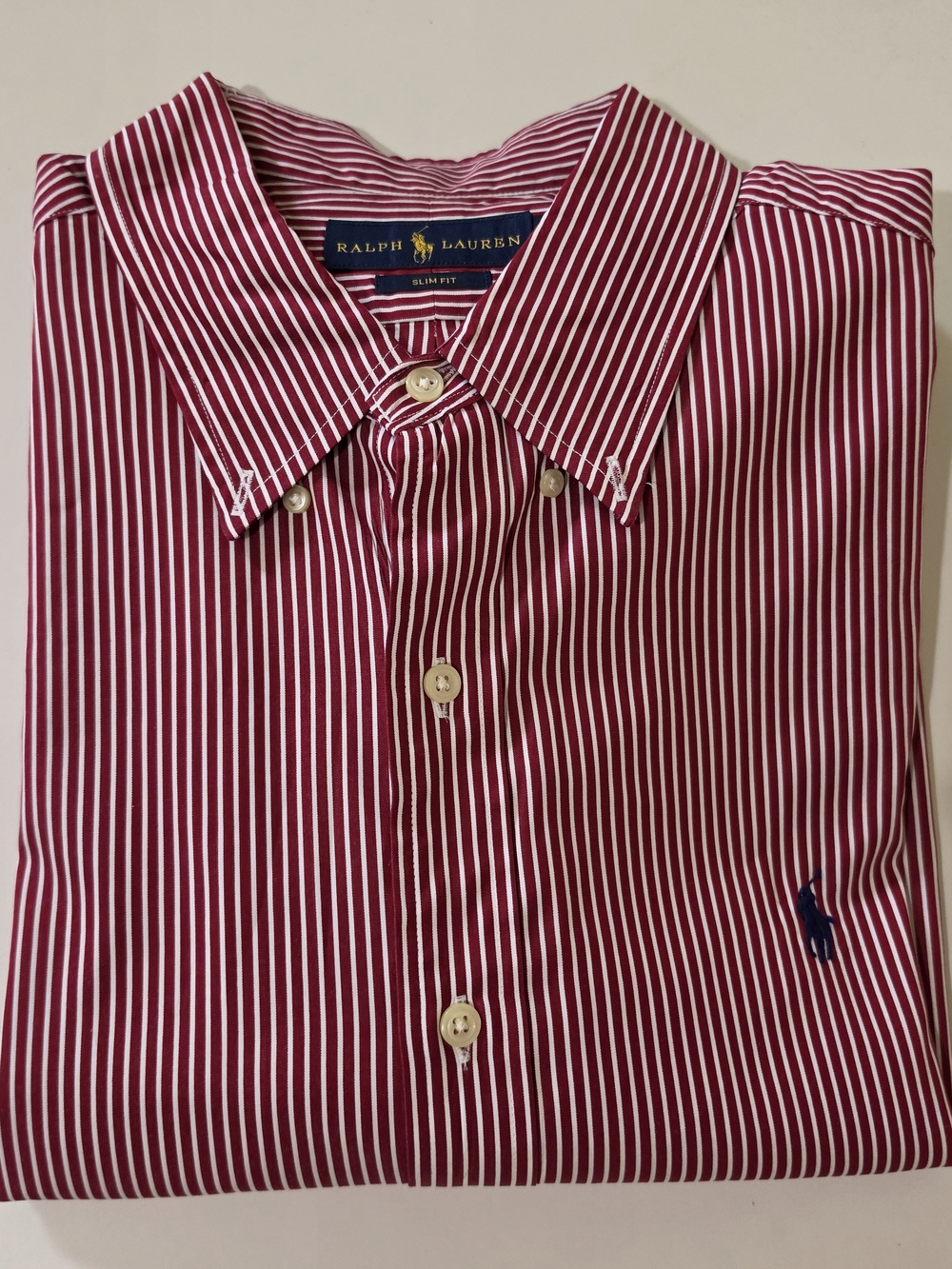Ralph Lauren Men’s Red Striped Button-Down Shirt